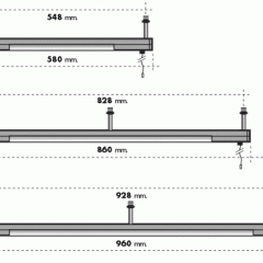 POLARIS coat bar for wardrobe